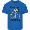 Enjoy Your Pumpkin Funny Halloween Skull Kids T-Shirt Childrens Royal Blue