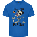 Enjoy Your Pumpkin Funny Halloween Skull Kids T-Shirt Childrens Royal Blue