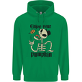 Enjoy Your Pumpkin Funny Halloween Skull Mens 80% Cotton Hoodie Irish Green