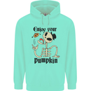 Enjoy Your Pumpkin Funny Halloween Skull Mens 80% Cotton Hoodie Peppermint