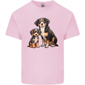 Entlebucher With Puppy Dog Kids T-Shirt Childrens Light Pink