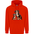 Entlebucher With Puppy Dog Mens 80% Cotton Hoodie Bright Red