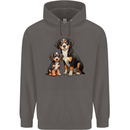 Entlebucher With Puppy Dog Mens 80% Cotton Hoodie Charcoal