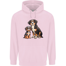 Entlebucher With Puppy Dog Mens 80% Cotton Hoodie Light Pink