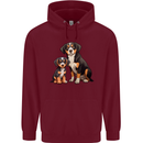Entlebucher With Puppy Dog Mens 80% Cotton Hoodie Maroon