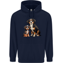 Entlebucher With Puppy Dog Mens 80% Cotton Hoodie Navy Blue