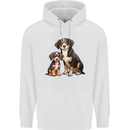 Entlebucher With Puppy Dog Mens 80% Cotton Hoodie White