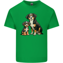 Entlebucher With Puppy Dog Mens Cotton T-Shirt Tee Top Irish Green