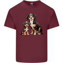 Entlebucher With Puppy Dog Mens Cotton T-Shirt Tee Top Maroon