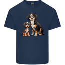 Entlebucher With Puppy Dog Mens Cotton T-Shirt Tee Top Navy Blue
