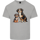Entlebucher With Puppy Dog Mens Cotton T-Shirt Tee Top Sports Grey