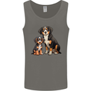 Entlebucher With Puppy Dog Mens Vest Tank Top Charcoal