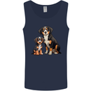 Entlebucher With Puppy Dog Mens Vest Tank Top Navy Blue