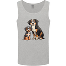 Entlebucher With Puppy Dog Mens Vest Tank Top Sports Grey