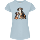 Entlebucher With Puppy Dog Womens Petite Cut T-Shirt Light Blue