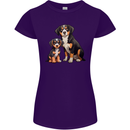 Entlebucher With Puppy Dog Womens Petite Cut T-Shirt Purple