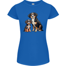 Entlebucher With Puppy Dog Womens Petite Cut T-Shirt Royal Blue