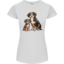 Entlebucher With Puppy Dog Womens Petite Cut T-Shirt White