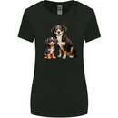 Entlebucher With Puppy Dog Womens Wider Cut T-Shirt Black