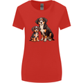 Entlebucher With Puppy Dog Womens Wider Cut T-Shirt Red
