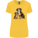 Entlebucher With Puppy Dog Womens Wider Cut T-Shirt Yellow