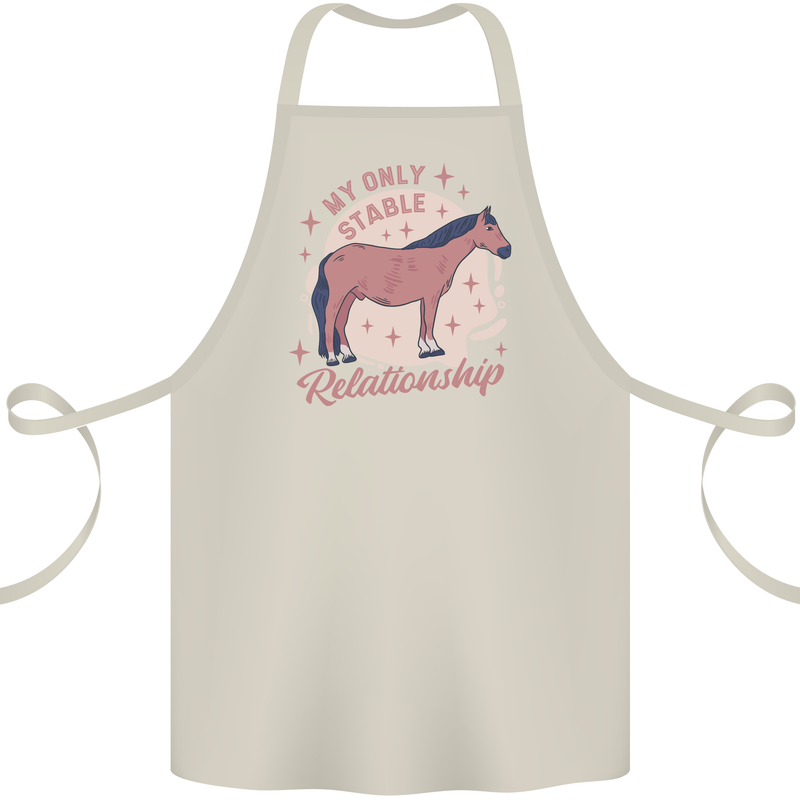 Equestrian Horse My Only Stable Relationship Cotton Apron 100% Organic Natural