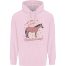 Equestrian Horse My Only Stable Relationship Mens 80% Cotton Hoodie Light Pink
