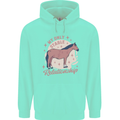 Equestrian Horse My Only Stable Relationship Mens 80% Cotton Hoodie Peppermint