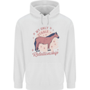Equestrian Horse My Only Stable Relationship Mens 80% Cotton Hoodie White