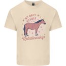 Equestrian Horse My Only Stable Relationship Mens Cotton T-Shirt Tee Top Natural