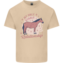 Equestrian Horse My Only Stable Relationship Mens Cotton T-Shirt Tee Top Sand
