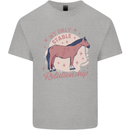 Equestrian Horse My Only Stable Relationship Mens Cotton T-Shirt Tee Top Sports Grey