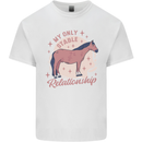 Equestrian Horse My Only Stable Relationship Mens Cotton T-Shirt Tee Top White