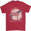 Equestrian Horse My Only Stable Relationship Mens T-Shirt 100% Cotton Red