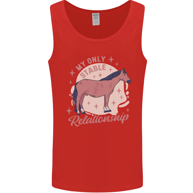 Equestrian Horse My Only Stable Relationship Mens Vest Tank Top Red