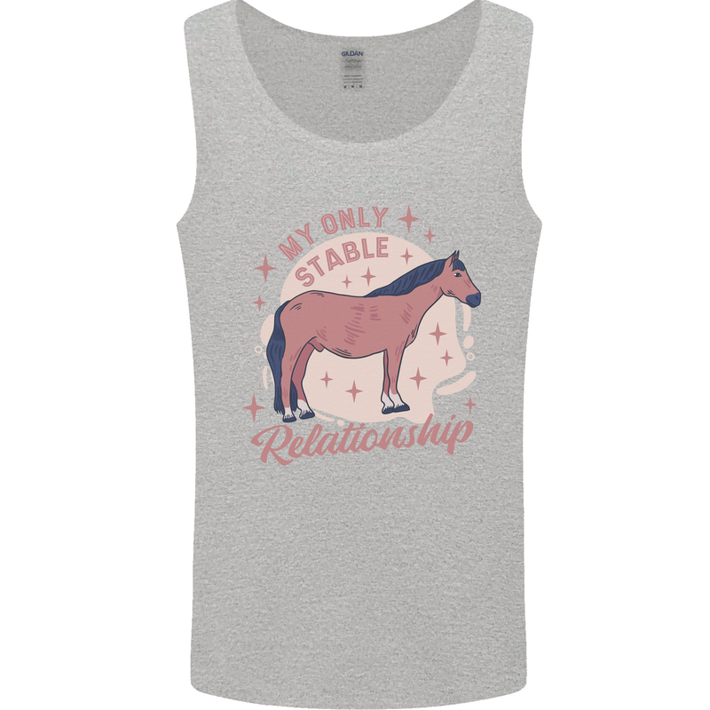 Equestrian Horse My Only Stable Relationship Mens Vest Tank Top Sports Grey