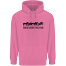 Equestrian Horse Riding Evolution Childrens Kids Hoodie Azalea
