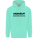 Equestrian Horse Riding Evolution Childrens Kids Hoodie Peppermint