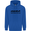 Equestrian Horse Riding Evolution Childrens Kids Hoodie Royal Blue