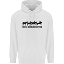 Equestrian Horse Riding Evolution Childrens Kids Hoodie White