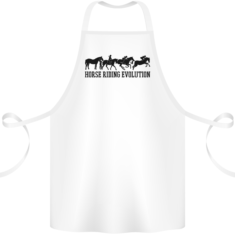Equestrian Horse Riding Evolution Cotton Apron 100% Organic White