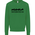Equestrian Horse Riding Evolution Kids Sweatshirt Jumper Irish Green