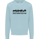 Equestrian Horse Riding Evolution Kids Sweatshirt Jumper Light Blue