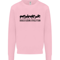 Equestrian Horse Riding Evolution Kids Sweatshirt Jumper Light Pink