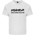 Equestrian Horse Riding Evolution Kids T-Shirt Childrens White