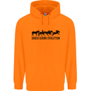 Equestrian Horse Riding Evolution Mens 80% Cotton Hoodie Orange