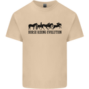 Equestrian Horse Riding Evolution Mens Cotton T-Shirt Tee Top Sand