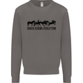Equestrian Horse Riding Evolution Mens Sweatshirt Jumper Charcoal