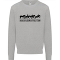 Equestrian Horse Riding Evolution Mens Sweatshirt Jumper Sports Grey