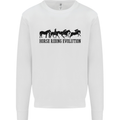 Equestrian Horse Riding Evolution Mens Sweatshirt Jumper White